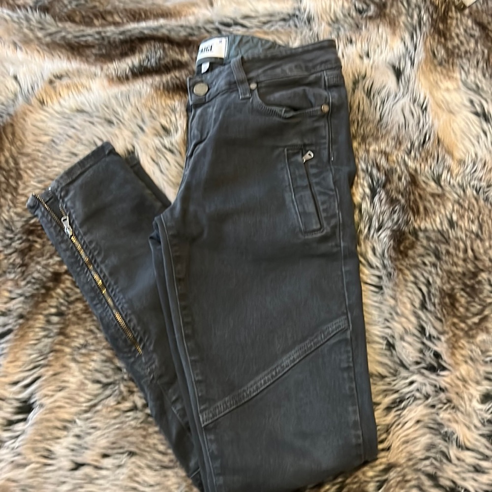 Paige utility zippered denim jean - size 25